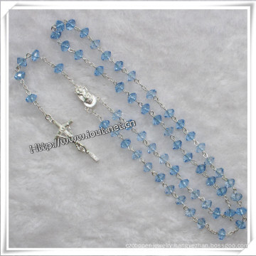 Plastic Rosary Cross Necklace Catholic Rosary (IO-cr240)